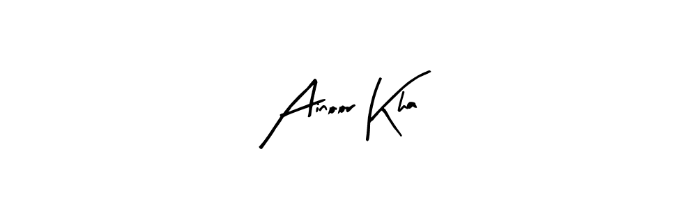 Ainoor Kha stylish signature style. Best Handwritten Sign (Arty Signature) for my name. Handwritten Signature Collection Ideas for my name Ainoor Kha. Ainoor Kha signature style 8 images and pictures png