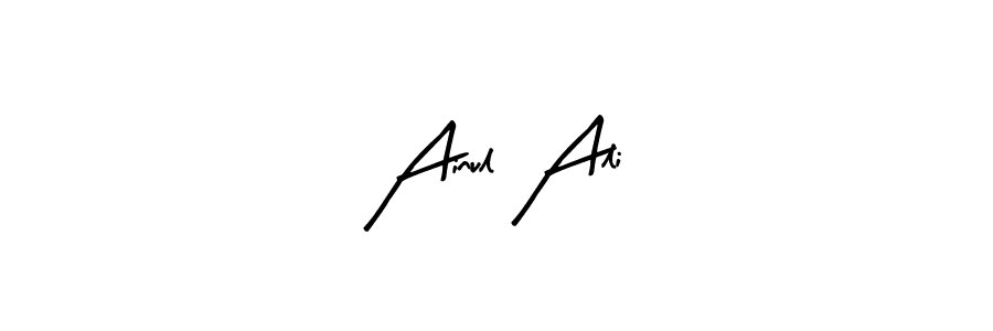 Design your own signature with our free online signature maker. With this signature software, you can create a handwritten (Arty Signature) signature for name Ainul Ali. Ainul Ali signature style 8 images and pictures png