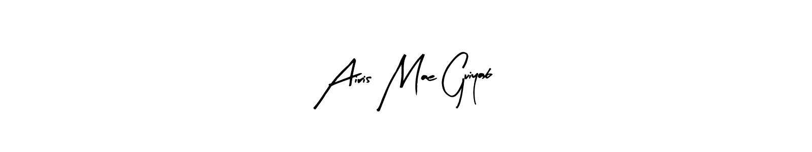 How to make Airis Mae Guiyab name signature. Use Arty Signature style for creating short signs online. This is the latest handwritten sign. Airis Mae Guiyab signature style 8 images and pictures png