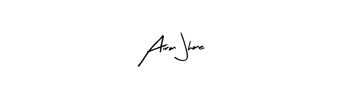 Also we have Airon Jhone name is the best signature style. Create professional handwritten signature collection using Arty Signature autograph style. Airon Jhone signature style 8 images and pictures png