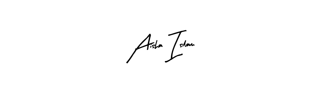 Make a beautiful signature design for name Aisha Islam. Use this online signature maker to create a handwritten signature for free. Aisha Islam signature style 8 images and pictures png