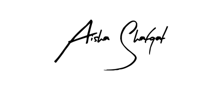 It looks like you need a new signature style for name Aisha Shafqat. Design unique handwritten (Arty Signature) signature with our free signature maker in just a few clicks. Aisha Shafqat signature style 8 images and pictures png