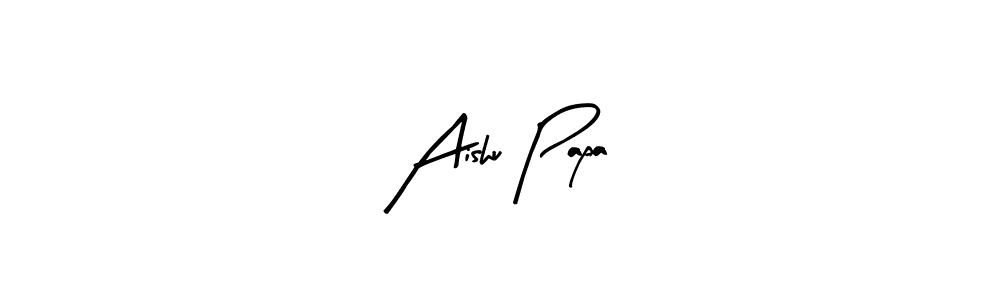 Design your own signature with our free online signature maker. With this signature software, you can create a handwritten (Arty Signature) signature for name Aishu Papa. Aishu Papa signature style 8 images and pictures png