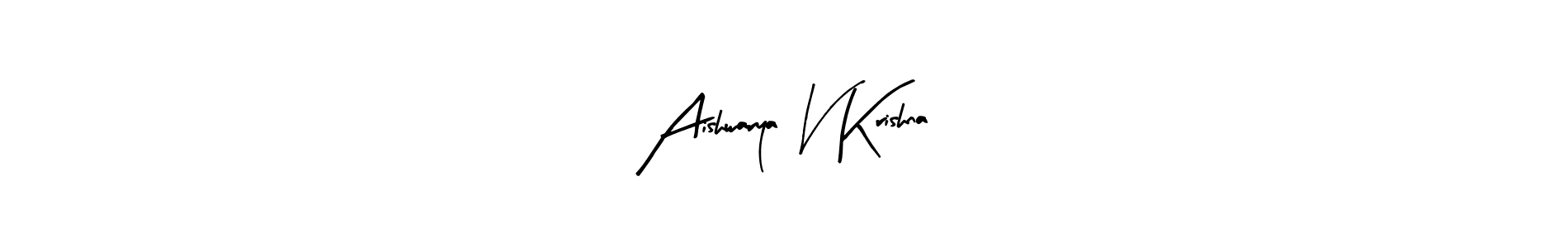 Similarly Arty Signature is the best handwritten signature design. Signature creator online .You can use it as an online autograph creator for name Aishwarya V Krishna. Aishwarya V Krishna signature style 8 images and pictures png