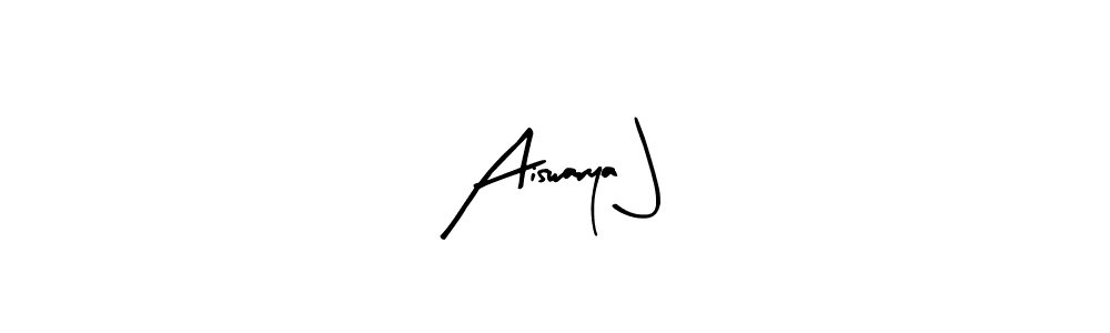 How to make Aiswarya J name signature. Use Arty Signature style for creating short signs online. This is the latest handwritten sign. Aiswarya J signature style 8 images and pictures png