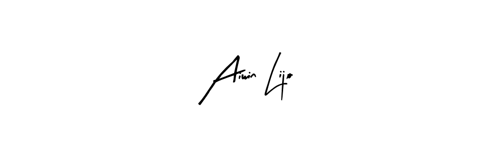 This is the best signature style for the Aiwin Lijo name. Also you like these signature font (Arty Signature). Mix name signature. Aiwin Lijo signature style 8 images and pictures png