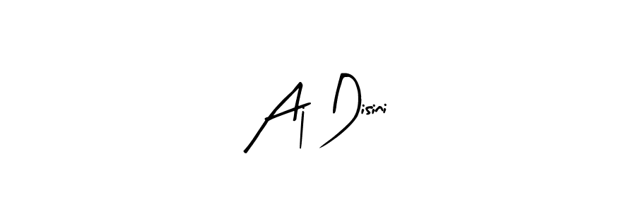 The best way (Arty Signature) to make a short signature is to pick only two or three words in your name. The name Aj Disini include a total of six letters. For converting this name. Aj Disini signature style 8 images and pictures png