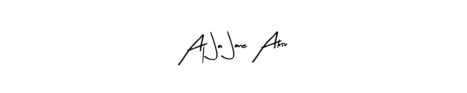 The best way (Arty Signature) to make a short signature is to pick only two or three words in your name. The name Aj Ja Jane Aksu include a total of six letters. For converting this name. Aj Ja Jane Aksu signature style 8 images and pictures png