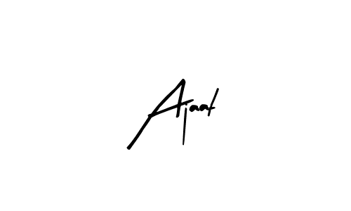 Design your own signature with our free online signature maker. With this signature software, you can create a handwritten (Arty Signature) signature for name Ajaat. Ajaat signature style 8 images and pictures png