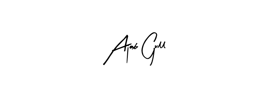 The best way (Arty Signature) to make a short signature is to pick only two or three words in your name. The name Ajab Gull include a total of six letters. For converting this name. Ajab Gull signature style 8 images and pictures png