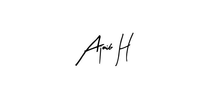 Make a beautiful signature design for name Ajaib H. Use this online signature maker to create a handwritten signature for free. Ajaib H signature style 8 images and pictures png