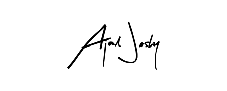 A stylish, flowing autograph style designed for name Ajal Joshy using Arty Signature typography. Perfect for digital creative projects. Ajal Joshy signature style 8 images and pictures png