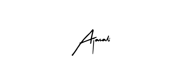 Ajamali stylish signature style. Best Handwritten Sign (Arty Signature) for my name. Handwritten Signature Collection Ideas for my name Ajamali. Ajamali signature style 8 images and pictures png