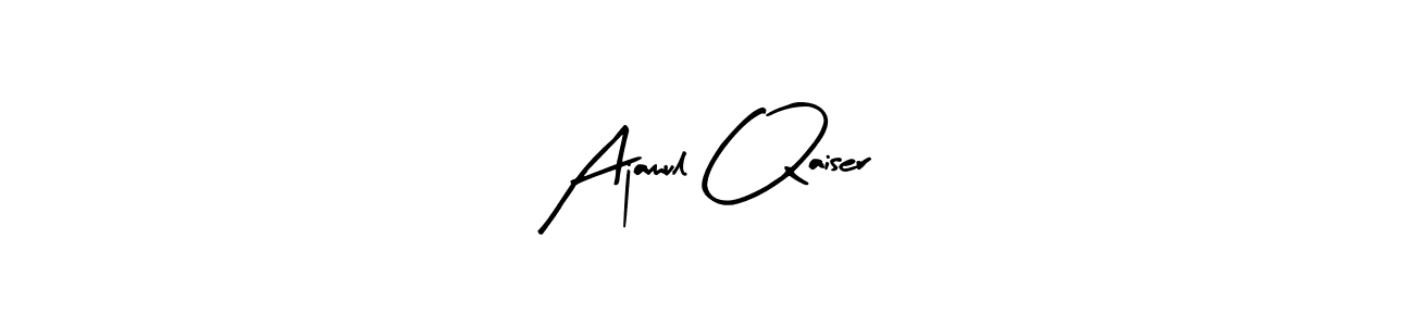 Create a beautiful signature design for name Ajamul Qaiser. With this signature (Arty Signature) fonts, you can make a handwritten signature for free. Ajamul Qaiser signature style 8 images and pictures png