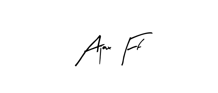Design your own signature with our free online signature maker. With this signature software, you can create a handwritten (Arty Signature) signature for name Ajax Ff. Ajax Ff signature style 8 images and pictures png