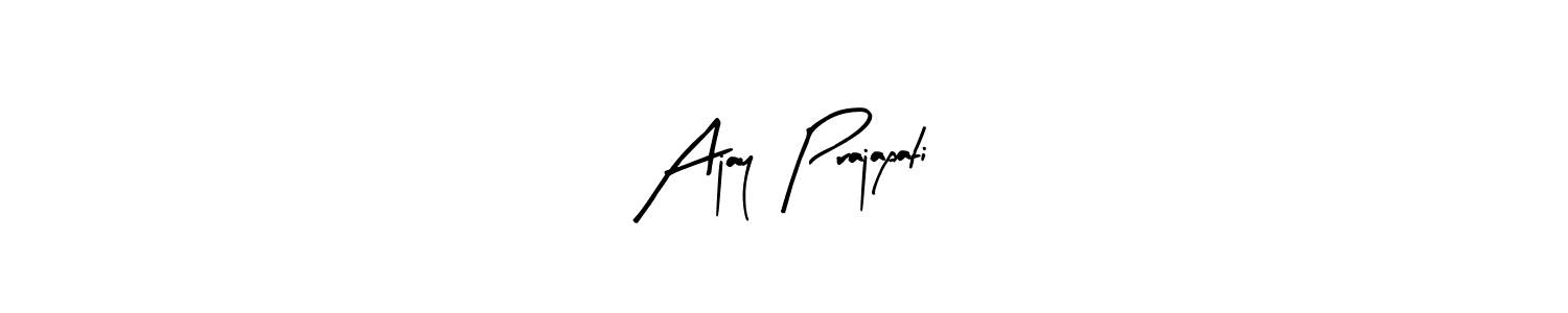 Arty Signature is a professional signature style that is perfect for those who want to add a touch of class to their signature. It is also a great choice for those who want to make their signature more unique. Get Ajay  Prajapati name to fancy signature for free. Ajay  Prajapati signature style 8 images and pictures png