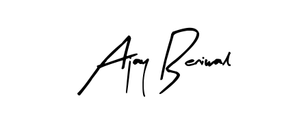 Personalize your online presence with Ajay Beniwal signature rendered in elegant Arty Signature font. Great for website footers and blogs. Ajay Beniwal signature style 8 images and pictures png