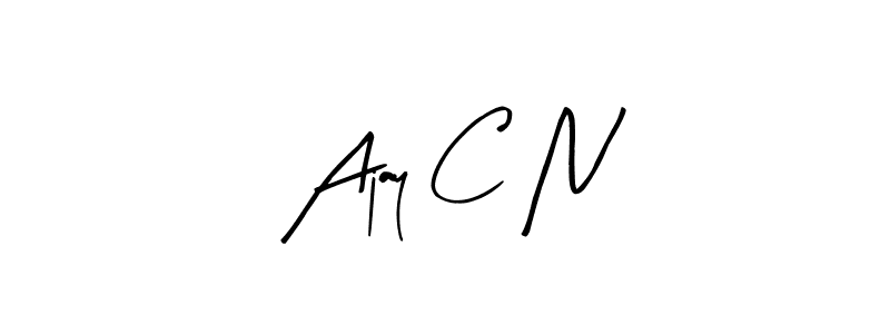 Arty Signature is a professional signature style that is perfect for those who want to add a touch of class to their signature. It is also a great choice for those who want to make their signature more unique. Get Ajay C N name to fancy signature for free. Ajay C N signature style 8 images and pictures png