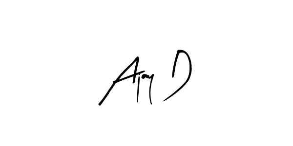 This is the best signature style for the Ajay D name. Also you like these signature font (Arty Signature). Mix name signature. Ajay D signature style 8 images and pictures png