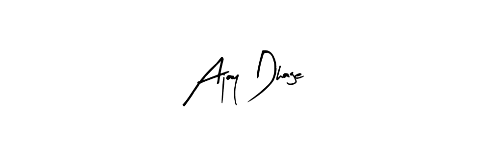 if you are searching for the best signature style for your name Ajay Dhage. so please give up your signature search. here we have designed multiple signature styles  using Arty Signature. Ajay Dhage signature style 8 images and pictures png