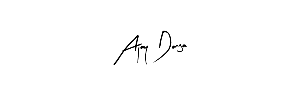 Similarly Arty Signature is the best handwritten signature design. Signature creator online .You can use it as an online autograph creator for name Ajay Donga. Ajay Donga signature style 8 images and pictures png