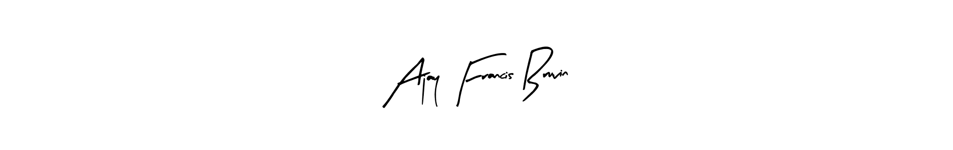 Arty Signature is a professional signature style that is perfect for those who want to add a touch of class to their signature. It is also a great choice for those who want to make their signature more unique. Get Ajay Francis Bruvin name to fancy signature for free. Ajay Francis Bruvin signature style 8 images and pictures png