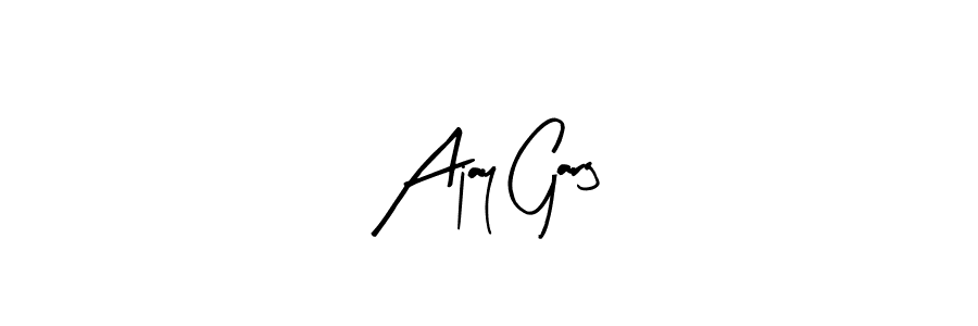 Use a signature maker to create a handwritten signature online. With this signature software, you can design (Arty Signature) your own signature for name Ajay Garg. Ajay Garg signature style 8 images and pictures png