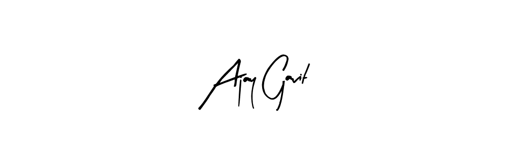 Make a beautiful signature design for name Ajay Gavit. With this signature (Arty Signature) style, you can create a handwritten signature for free. Ajay Gavit signature style 8 images and pictures png