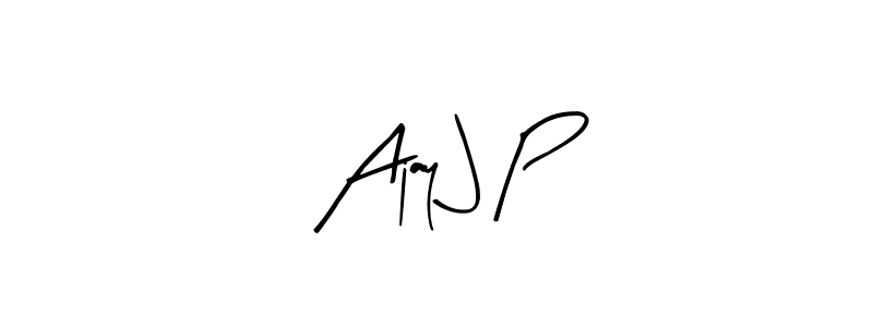 The best way (Arty Signature) to make a short signature is to pick only two or three words in your name. The name Ajay J P include a total of six letters. For converting this name. Ajay J P signature style 8 images and pictures png