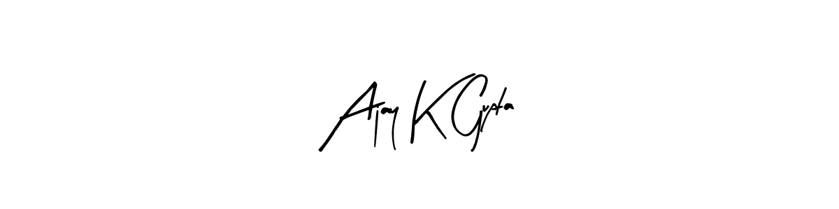 How to make Ajay K Gupta signature? Arty Signature is a professional autograph style. Create handwritten signature for Ajay K Gupta name. Ajay K Gupta signature style 8 images and pictures png