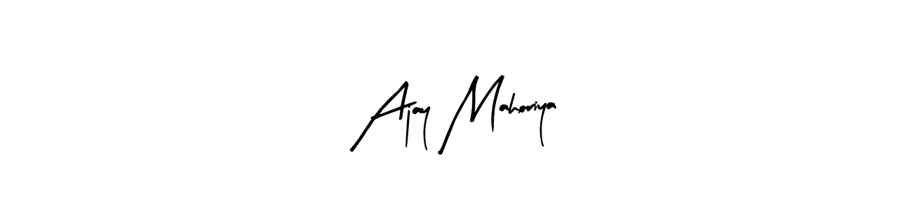 Design your own signature with our free online signature maker. With this signature software, you can create a handwritten (Arty Signature) signature for name Ajay Mahoriya. Ajay Mahoriya signature style 8 images and pictures png