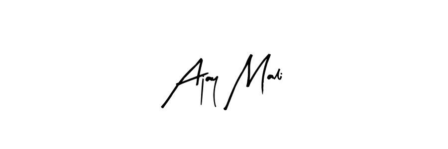 Use a signature maker to create a handwritten signature online. With this signature software, you can design (Arty Signature) your own signature for name Ajay Mali. Ajay Mali signature style 8 images and pictures png