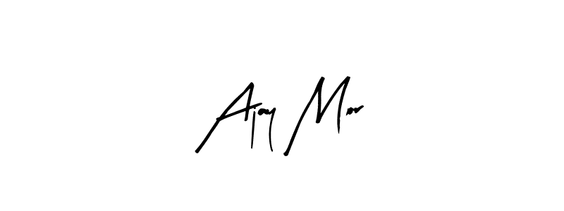 Arty Signature is a professional signature style that is perfect for those who want to add a touch of class to their signature. It is also a great choice for those who want to make their signature more unique. Get Ajay Mor name to fancy signature for free. Ajay Mor signature style 8 images and pictures png