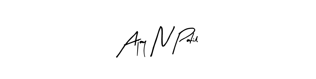 The best way (Arty Signature) to make a short signature is to pick only two or three words in your name. The name Ajay N Patil include a total of six letters. For converting this name. Ajay N Patil signature style 8 images and pictures png