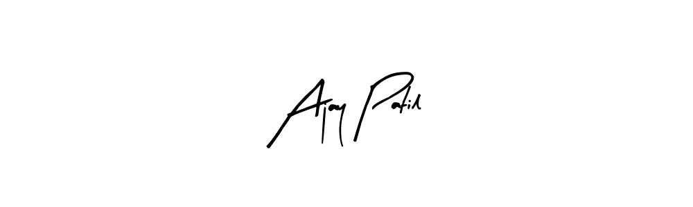 Make a beautiful signature design for name Ajay Patil. With this signature (Arty Signature) style, you can create a handwritten signature for free. Ajay Patil signature style 8 images and pictures png