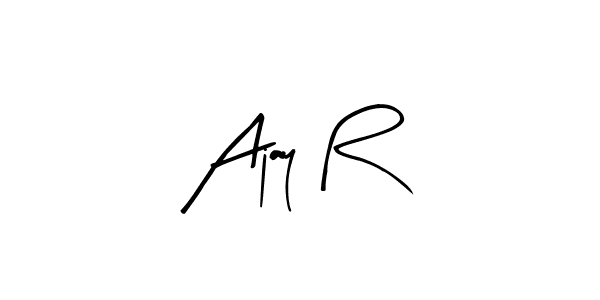 You can use this online signature creator to create a handwritten signature for the name Ajay R. This is the best online autograph maker. Ajay R signature style 8 images and pictures png