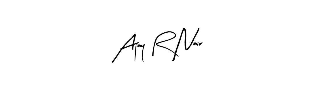 Ajay R Nair stylish signature style. Best Handwritten Sign (Arty Signature) for my name. Handwritten Signature Collection Ideas for my name Ajay R Nair. Ajay R Nair signature style 8 images and pictures png