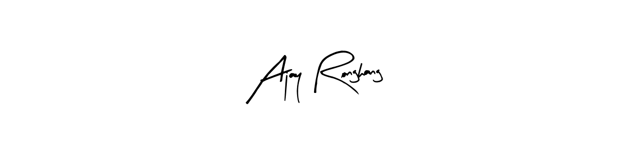 Create a beautiful signature design for name Ajay Ronghang. With this signature (Arty Signature) fonts, you can make a handwritten signature for free. Ajay Ronghang signature style 8 images and pictures png