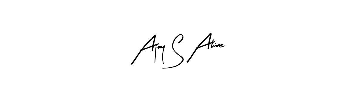 Make a beautiful signature design for name Ajay S Ahire. With this signature (Arty Signature) style, you can create a handwritten signature for free. Ajay S Ahire signature style 8 images and pictures png