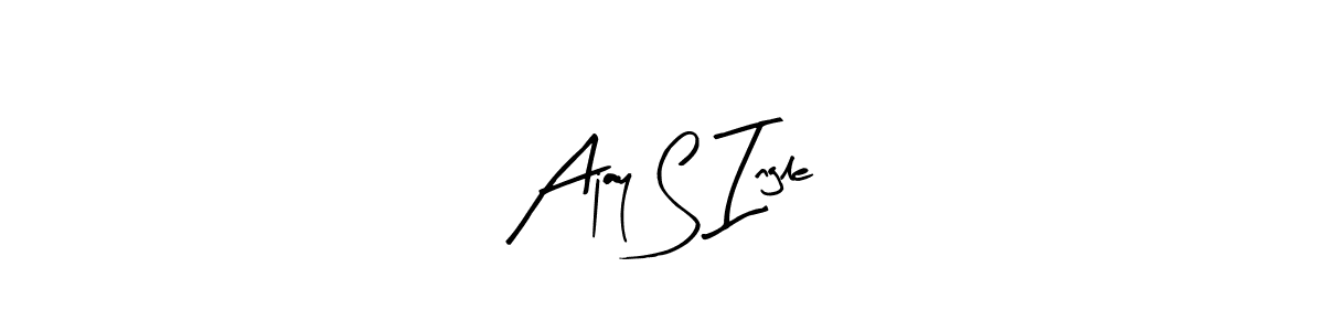 How to make Ajay S Ingle name signature. Use Arty Signature style for creating short signs online. This is the latest handwritten sign. Ajay S Ingle signature style 8 images and pictures png