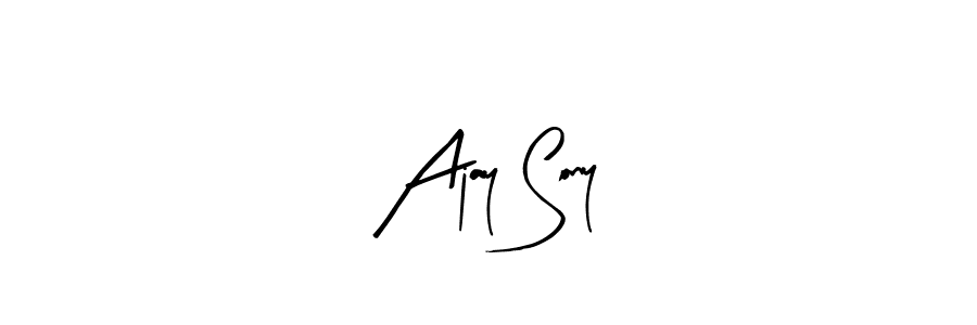 Design your own signature with our free online signature maker. With this signature software, you can create a handwritten (Arty Signature) signature for name Ajay Sony. Ajay Sony signature style 8 images and pictures png