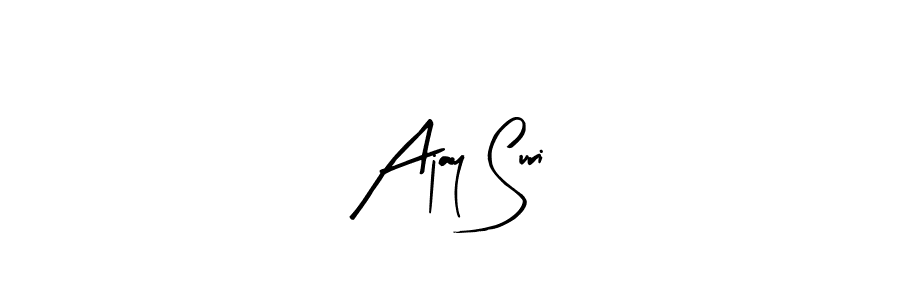 Design your own signature with our free online signature maker. With this signature software, you can create a handwritten (Arty Signature) signature for name Ajay Suri. Ajay Suri signature style 8 images and pictures png