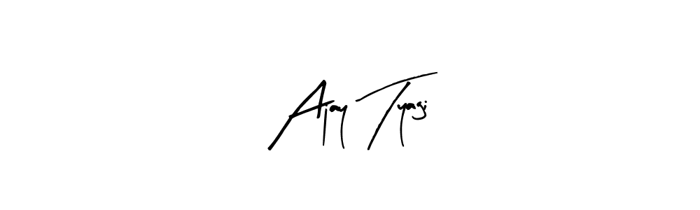 Use a signature maker to create a handwritten signature online. With this signature software, you can design (Arty Signature) your own signature for name Ajay Tyagi. Ajay Tyagi signature style 8 images and pictures png