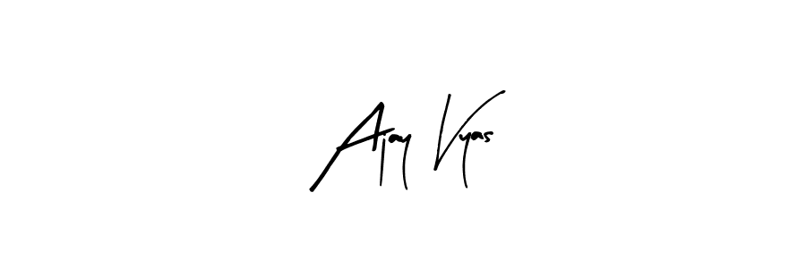 Use a signature maker to create a handwritten signature online. With this signature software, you can design (Arty Signature) your own signature for name Ajay Vyas. Ajay Vyas signature style 8 images and pictures png