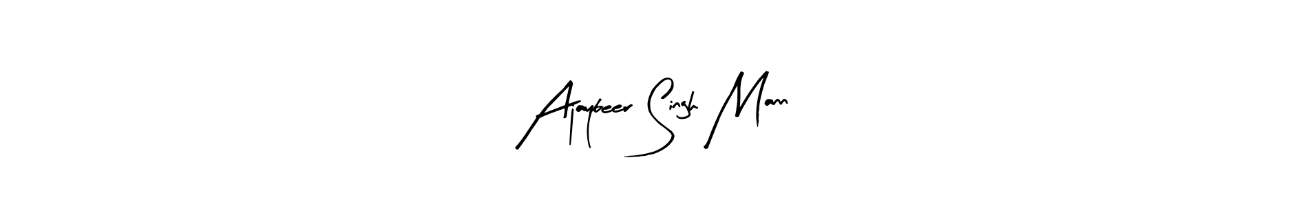 You should practise on your own different ways (Arty Signature) to write your name (Ajaybeer Singh Mann) in signature. don't let someone else do it for you. Ajaybeer Singh Mann signature style 8 images and pictures png