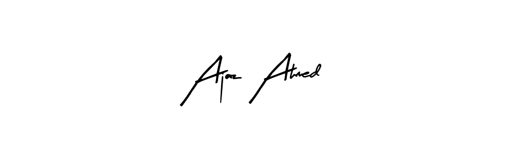 How to make Ajaz Ahmed name signature. Use Arty Signature style for creating short signs online. This is the latest handwritten sign. Ajaz Ahmed signature style 8 images and pictures png