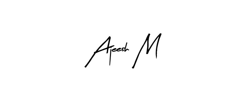 You can use this online signature creator to create a handwritten signature for the name Ajeesh M. This is the best online autograph maker. Ajeesh M signature style 8 images and pictures png