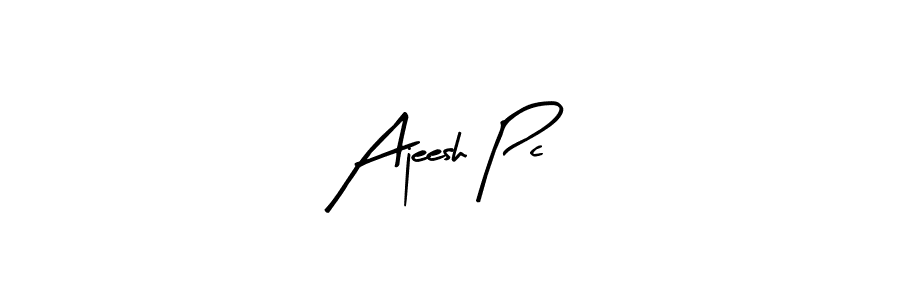 How to make Ajeesh Pc name signature. Use Arty Signature style for creating short signs online. This is the latest handwritten sign. Ajeesh Pc signature style 8 images and pictures png