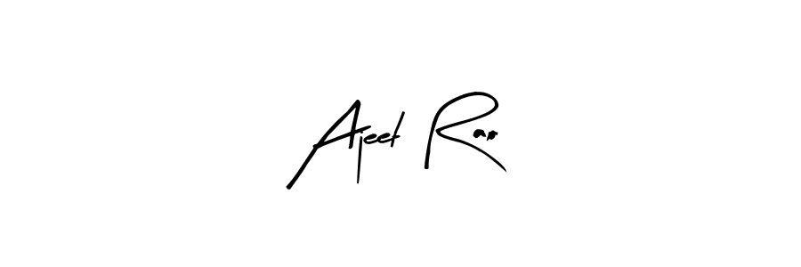 Similarly Arty Signature is the best handwritten signature design. Signature creator online .You can use it as an online autograph creator for name Ajeet Rao. Ajeet Rao signature style 8 images and pictures png