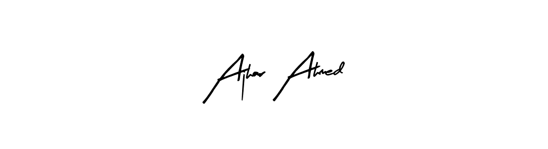 You can use this online signature creator to create a handwritten signature for the name Ajhar Ahmed. This is the best online autograph maker. Ajhar Ahmed signature style 8 images and pictures png